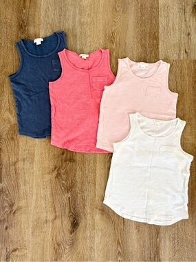 Crewcuts Girls' Muscle Tank Top Bundle of 4 Size: 2-3 years old